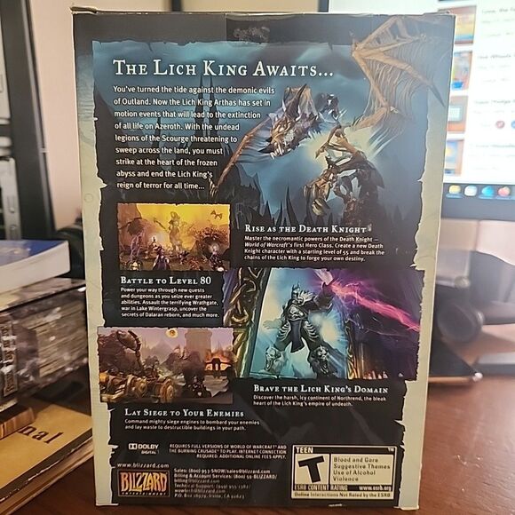 World of Warcraft: Wrath of the Lich King Expansion Set (PC, 2008) Box - Picture 2 of 2